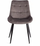 Стул ABRUZZO (mod. 8060) металл/вельвет, 52 х 63 85 см, светло-серый (HLR 24)/черный Tetchair 19232