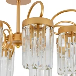 Потолочная люстра на штанге Escada Lofoy 2116/8Pi 8x40Вт E14, металл/хрусталь, шампань, прозрачный хрусталь (220V)