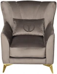 Кресло Garda Decor SIENA-К-2K-СЕРЫЙ-Триум17 (Золото/Серый)