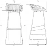 Стул барный DOBRIN FRANK (черный) 775APP-LMZL FRANK, цвет черный