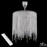 Потолочная люстра на штанге светодиодная с пультом APL LED Sicilia SH01.35.B.LED-DIM.Ni.Tube (220V, хрусталь)