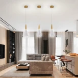 Подвесной светодиодный светильник Natali Kovaltseva Triangle LED LAMPS 81117/1C 7W, золотой, LED (220V, на проводе)