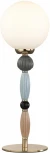 Настольная лампа Odeon Light Palle 5405/1T золотой/коричневый/голубой/белый матов./металл/керамика/стекло E14 1*40W (220V, выключатель, шар)