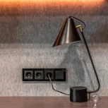 Розетка с заземлением, безвинтовой зажим (черный матовый) Werkel W1171308 (a051618)