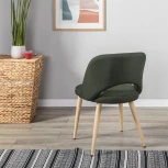 Стул R-Home Lars тёмно-зеленый/нат.дуб