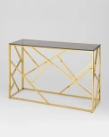 Консоль Stool Group АРТ ДЕКО 120х40 золото стекло smoke УТ000001964