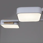 Потолочная люстра на штанге светодиодная Reluce 03361-0.3-04 WH+WOOD (220V)