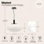 Подвесной светильник Maytoni Perlas P062PL-01W