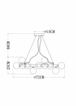 Подвесная люстра Arte Lamp Bolla-piccolo A3988SP-25AB (220V, на тросе, шарики, молекулы)