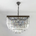 Подвесная люстра ярусная каскадная Citilux Мартин CL332241 (220V, хрусталь, на цепи)