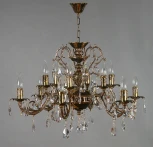 Подвесная люстра Ambiente Alicante 8888/6+6 PB Leaf crystal