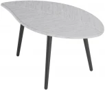 Стол журнальный Берли (12 мм) дуб грей/чёрный от фабрики Mebelik