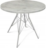 Стол SHT-TU2-1/80 МДФ хром лак/бетон светлый от фабрики Sheffilton