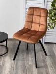 Стул CHILLI SQUARE VT5001-4 античный медный, велюр без "пальчиковый"/ черный каркас M-City 629M04869