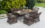 Обеденная группа плетеная, цвет коричневый 4SIS Латте LC6T-7-SET brown