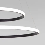 Подвесной светодиодный светильник ярусный Collars 90264/2 черный Eurosvet (регулировка яркости, 220V, пульт управления, на тросе)