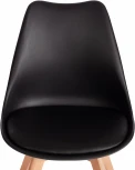 Стул TULIP (mod. 73-1) / 1 шт. в упаковке (Дерево,Пластик,Экокожа /Черный)