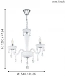 Подвесная люстра Eglo Carpento 39112 (220V, на цепи, подсвечник, свеча)