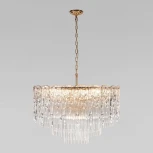 Подвесная люстра Loft It Florida 10298/800 French gold (220V, хрусталь, на цепи, круглые)