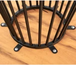 Стол Bradex Home Liverpool диам.110см, шпон орех лучевой набор, с черными ножками (RF 0520)