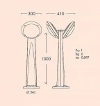 Наземный фонарь Fumagalli Lucia 1R3.613.X20.WYE27 (220V, круглые, IP66)