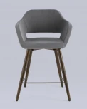 Стул полубарный Stool Group Саймон велюр тёмно-серый УТ000025168