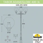Наземный фонарь Fumagalli Globe 400 G40.205.M30.AYE27 (220V, шарики, IP65)
