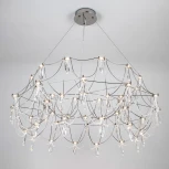 Подвесная люстра светодиодная хрустальная с пультом с регулировкой цветовой температуры Modelux MODELUX ML.5603.1000P CH