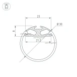 Профиль ROUND-D30-2000 ANOD (Алюминий) 023860 Arlight