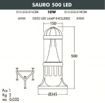 Наземный светильник Fumagalli Sauro D15.553.000.LXD1L.CRB (220V, круглые, IP55)