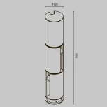 Наземный уличный светильник Maytoni Cave O468FL-L9B3K (LED, 220V, круглые, IP65)