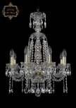 Подвесная люстра с хрустальными подвесками Art Classic 11.12 11.12.8.165.XL-63.Gd.Sp (220V, на цепи, подсвечник, свеча)