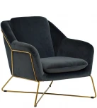 Кресло Garda Decor 46AS-AR2976-GR (Золото/Темно-зеленый)