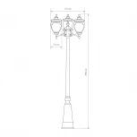 Наземный фонарь Elektrostandard Andromeda белое золото GLYF-8024F/3