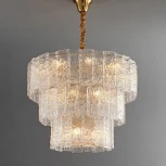 Подвесная люстра ярусная iLamp Manhattan P6315-D800 BR (220V, на цепи)