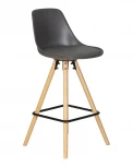 Стул полубарный RONNI (ножки светлый бук, тёмно-серый (GR-04))