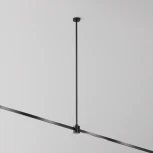 Крепление потолочное Long 700мм с прямым коннектором питания Flarity черный Maytoni Accessories for tracks Flarity TRA159С-IPC1-B (24V)