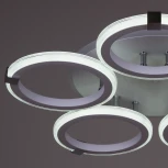 Потолочная люстра светодиодная на штанге Reluce 06319-3.3-05 WH+CR (RGB) (220V, пульт управления)