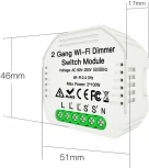 Wi-Fi реле диммер двухканальное Aployt Magnetic track 220 APL.0195.01.02