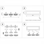Рамка для трех встраиваемых светильников Lightstar Intero, прямоугольник, белый