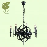 Подвесная люстра Lussole Loft Utica GRLSP-9300 (220V, на цепи, свеча, IP21)