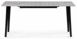 Стол раскладной Woodville Денвер Лофт 120 25 мм бетон / черный матовый 506944