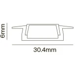 Алюминиевый профиль накладной 23x6 Maytoni Led Strip ALM002S-2M