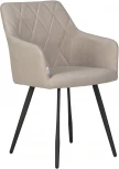 Стул обеденный ROBY (ЭМАЛЬ ЧЕРНЫЙ МУАР велюр Catania Humus)