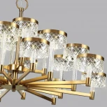 Подвесная люстра Odeon Light Fivre 5032/120L античн.бронза/металл/акрил LED 120W 4000K 9934лм