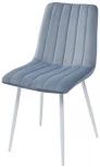 Стул DUBLIN G108-56 пудровый синий, велюр / белый каркас