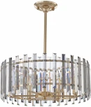 Подвесная люстра хрустальная на штанге Arte Milano Sorrento-5209 375209/6/350/490 GD (220V)