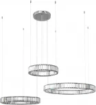 Подвесной светильник Crystal ring 10135/3 Chrome Loft It (LED, 220V, на тросе)