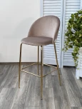 Барный стул GLADE BLUVEL-40 бежевый, велюр / золотой каркас M-City 629M04980