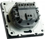 Выключатель трехклавишный (черный) Stekker Эмили 49844